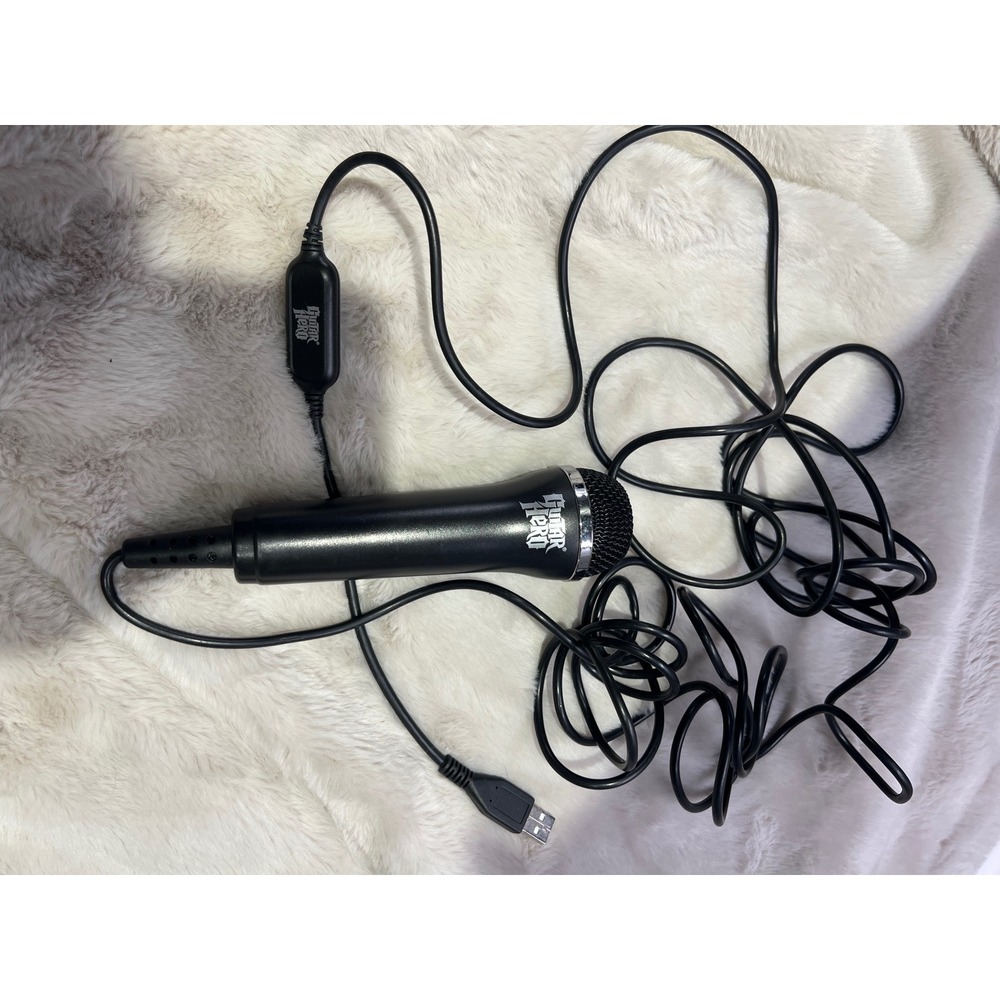 Guitar Hero USB Wired Microphone Gaming Karaoke Accessory Black One Size